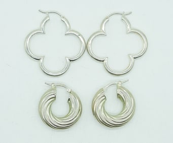 2 PAIR OF 925 FASHION EARRINGS