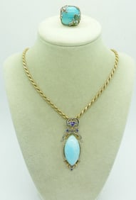 FANCY FASHION 925 RING & NECKLACE