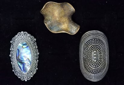 3 LARGE STERLING FASHION RINGS