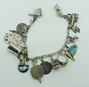 VINTAGE STERLING CHARM BRACELET