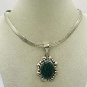 MALACHITE MEXICO 925 NECKLACE