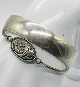 (2) VTG STERLING BANGLE BRACELETS