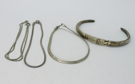 (4) STERLING BRACELETS