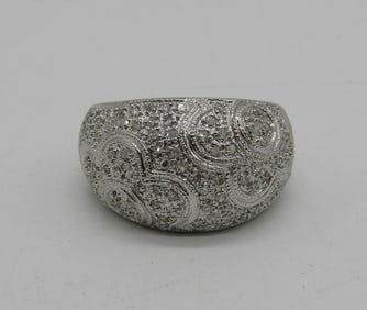 14K WHITE GOLD MOISSANITE RING