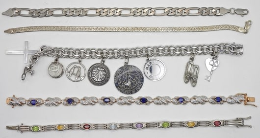 5CT STERLING SILVER FASHION BRACELETS