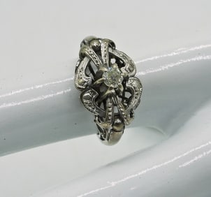 10K GOLD-DIAMOND ENGAGEMENT RING