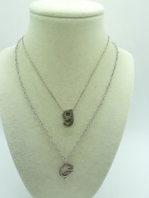"G" PENDANTS & STERLING CHAINS