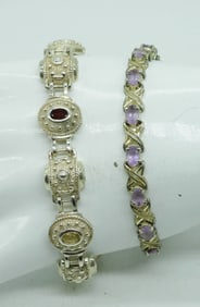 (2) STERLING VTG BRACELETS