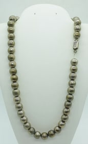 STERLING BEADED VTG NECKLACE