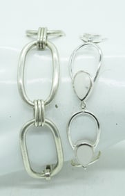 (2) STERLING FASHION BRACELETS