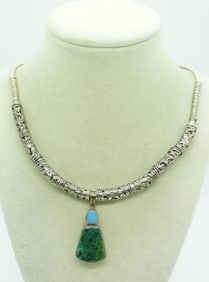 STERLING GEMSTONE PENDANT