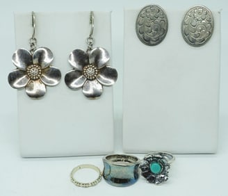 STERLING FLOWERS JEWELRY