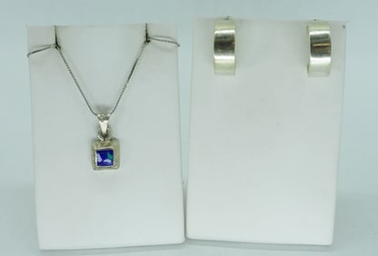 STERLING MEXICO NECKLACE & EARRINGS