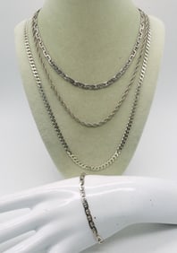 (3) STERLING CHAINS