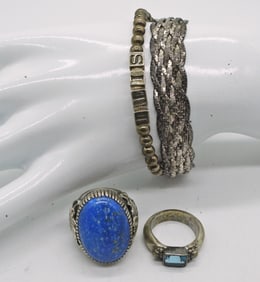 VTG STERLING RINGS & BRACELETS