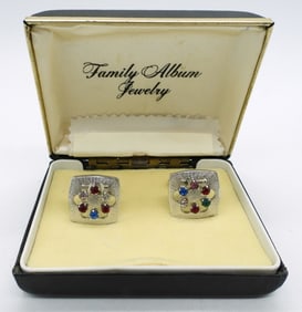 STERLING GEMSTONE CUFFLINKS