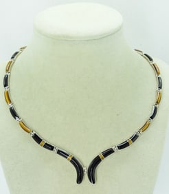 ESCORCIA "MEXICO 925" TIGERS EYE NECKLACE