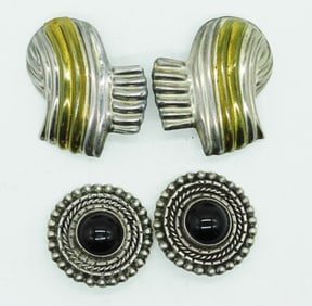 (2) STERLING MEXICO 925 CLIP ONS
