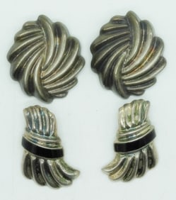 (2) VINTAGE STERLING MEXICO EARRINGS