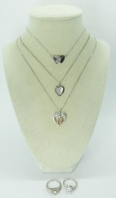 HEARTS & DIAMONDS 925 NECKLACES & RINGS