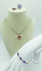 PRETTY PURPLES STERLING SET