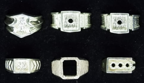 (6) 925 MEN'S RING SETTINGS