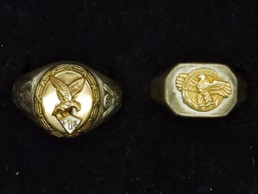 TWO STERLING MEN'S RINGS