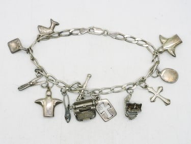 VINTAGE STERLING CHARM BRACELET