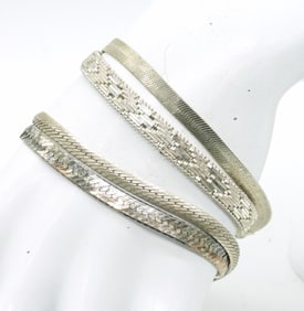 (4) STERLING CHAIN BRACELETS
