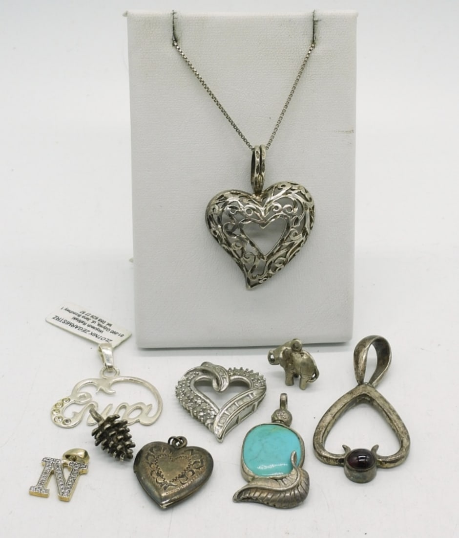 (9) STERLING PENDANTS & CHAIN (1 of 1)