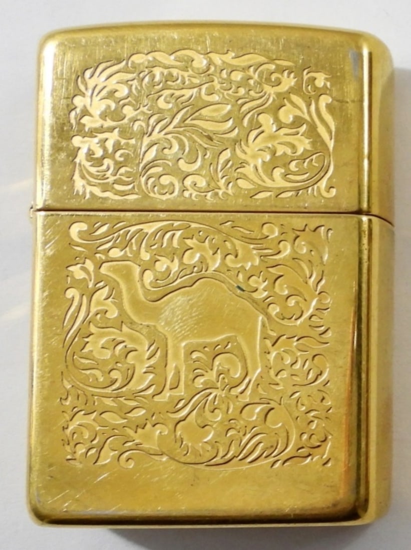 1996  FIRED  GOLD PLATED CAMEL ZIPPO (1 of 5)
