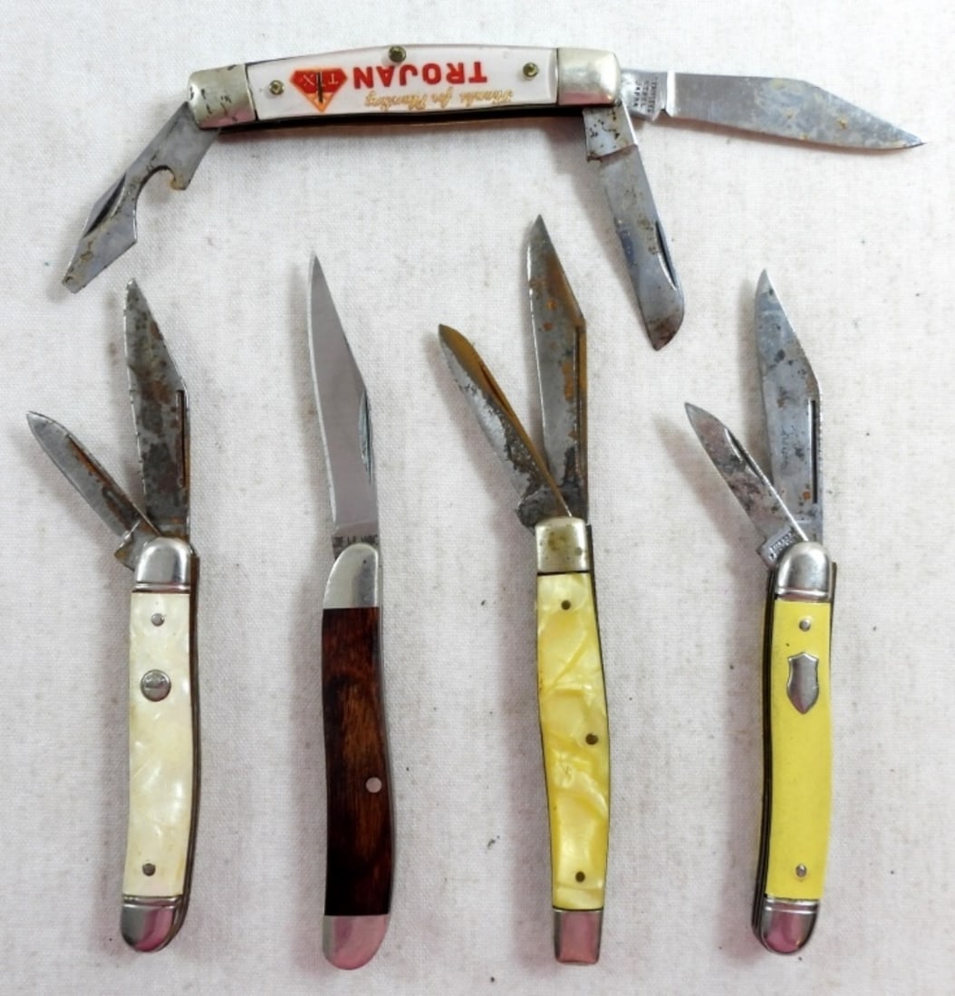 (5) VTG POCKET KNIVES: TROJAN SEED (1 of 2)