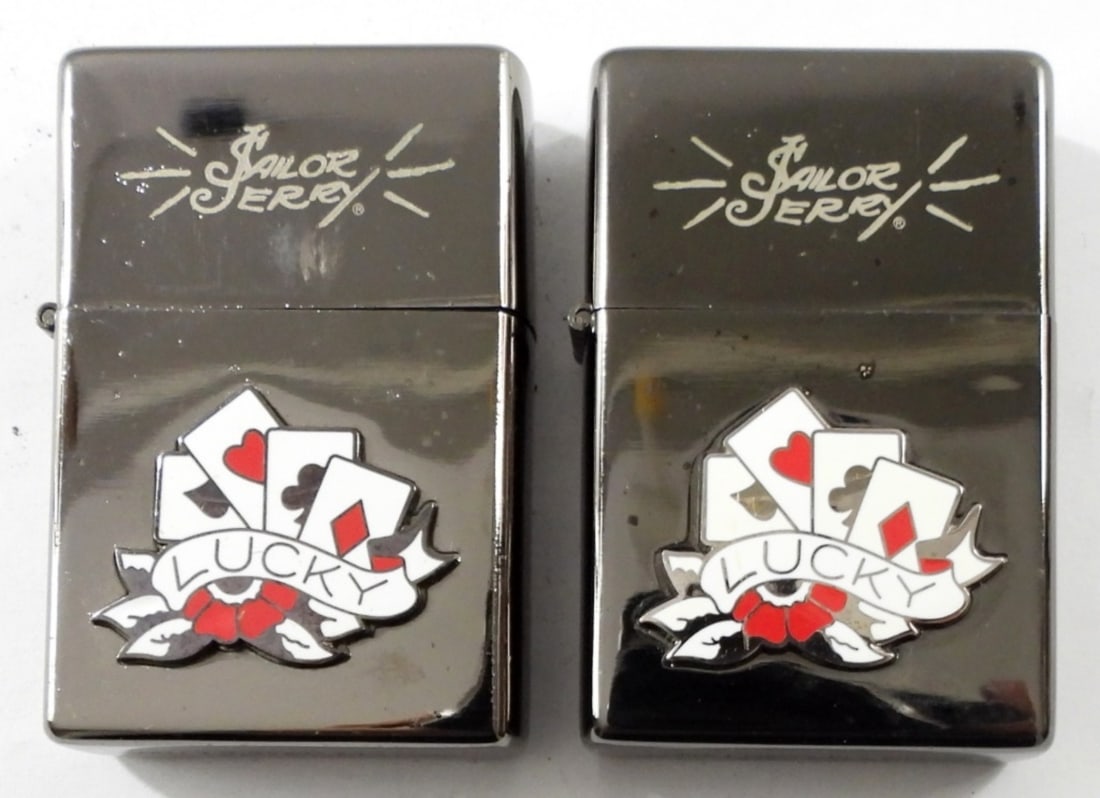 (2) UNFIRED  MIDNIGHT CHROME SAILOR JERRY (1 of 4)