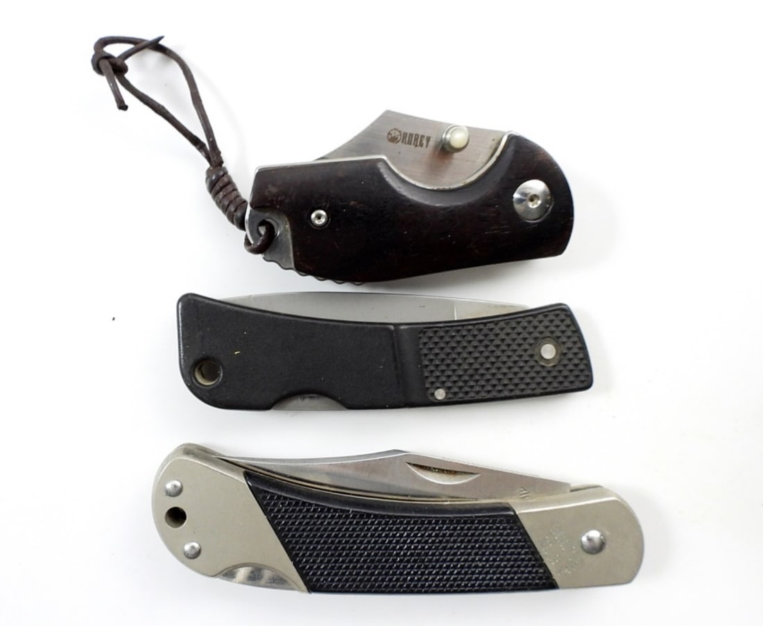 KERSHAW, GERBER & KUBEY KNIFE LOT: ALL NICE CONDITION / SHARP!