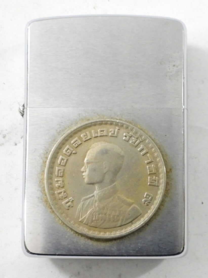 1968 ZIPPO W 2 THAILAND COINS (1 of 4)