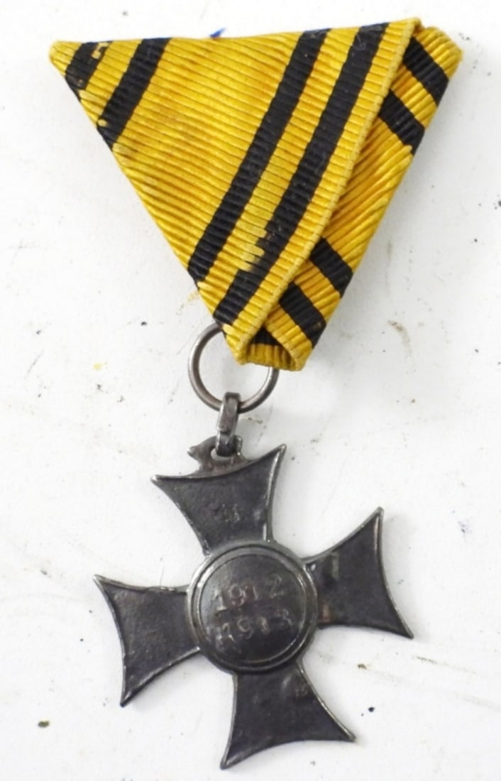 1912-13 AUSTRIA MOBILIAZTION CROSS: BALKAN WARS CROSS RIBBON