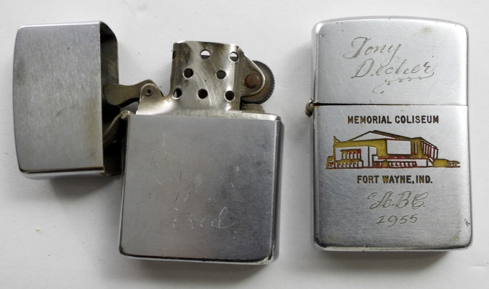 (2) PAT. 2517191 ZIPPO LIGHTERS FIRED (1 of 4)