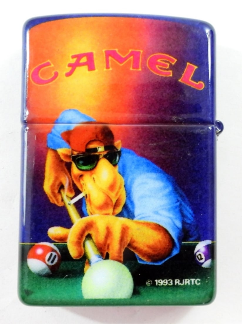 1993 UNFIRED JOE POOL CAMEL ZIPPO: 1993 UNFIRED JOE POOL CAMEL ZIPPO LIGHTER