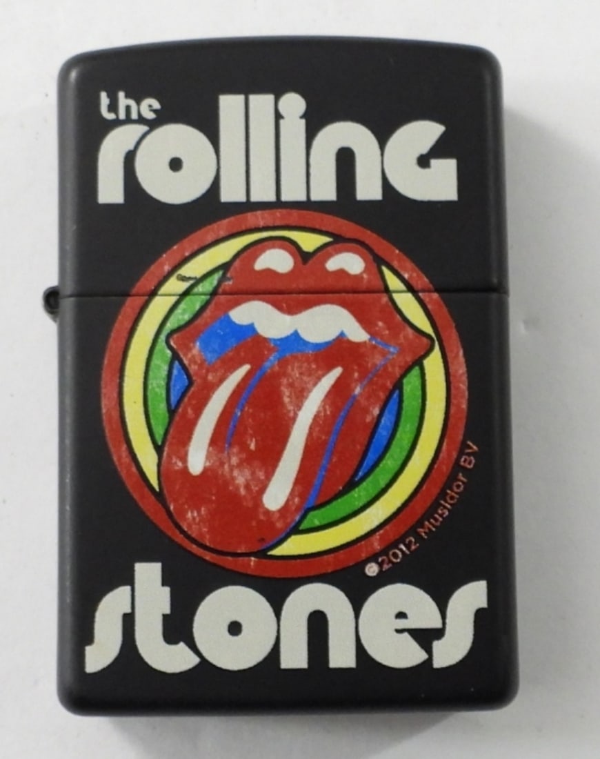 2013 FIRED BLACK ROLLING STONES ZIPPO: 2013 FIRED BLACK ROLLING STONES ZIPPO