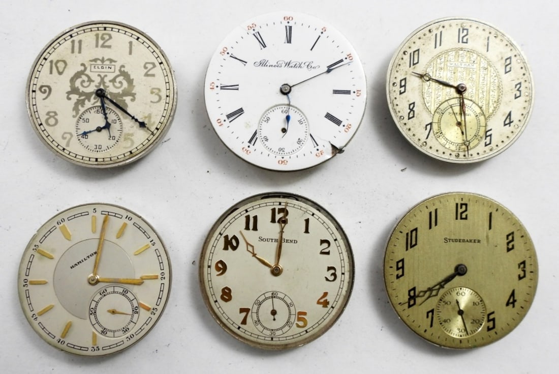(6) POCKET WATCH MOVEMENTS SIZE 12 (1 of 2)
