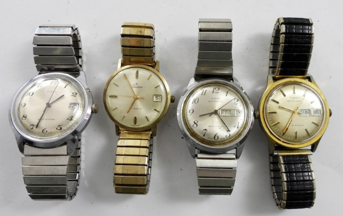 (4) MEN'S DAY/DATE WATCH LOT (1 of 2)