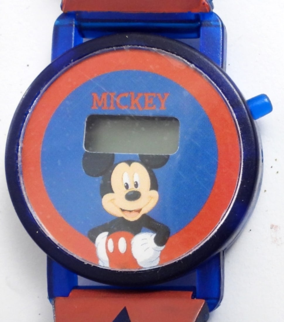 MICKEY MOUSE DIGITAL WATCH: In ORIGINAL PACKAGE w/PAPERS - LIKE NEW - UNTESTED