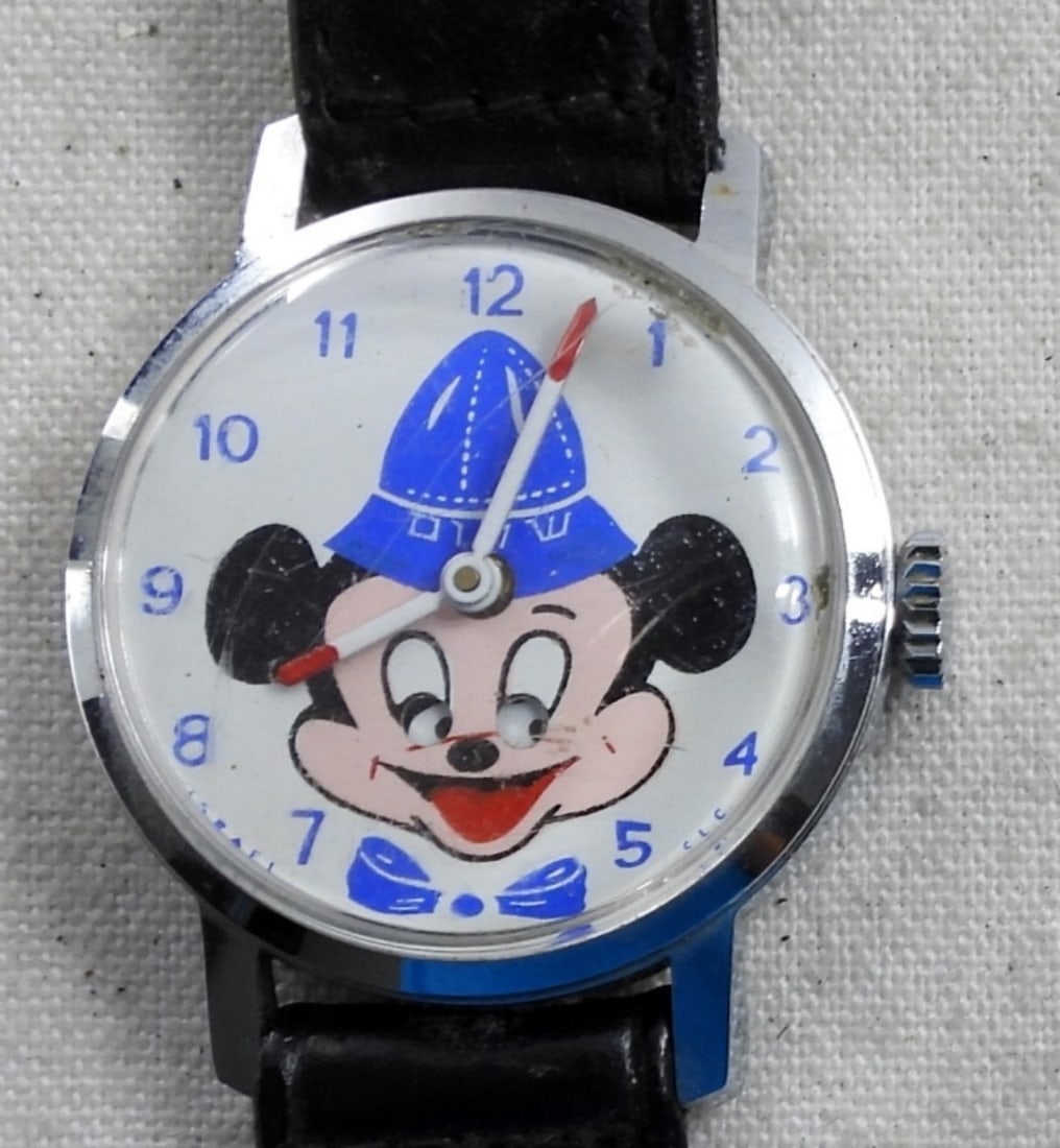 RARE MICKEY MOUSE ISRAEL CHATEAU REGA: MECHANICAL WRIST WATCH FOR REPAIR