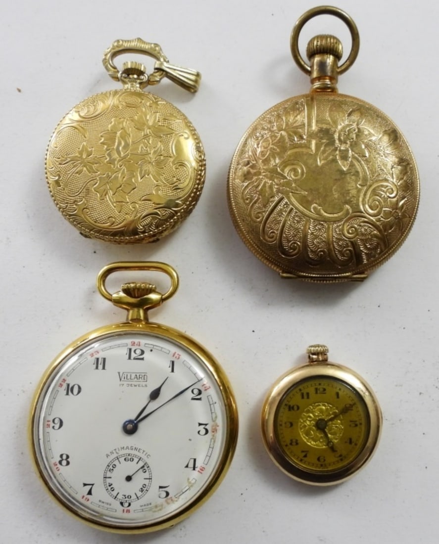 (4) VINTAGE  WIND-UP  POCKET WATCHES (1 of 4)