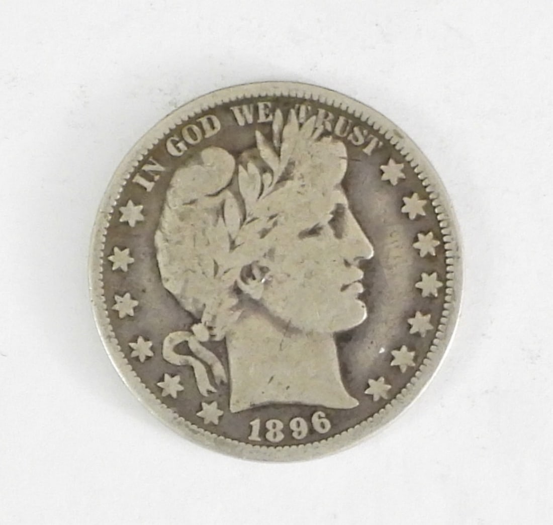 1896-O  BARBER HEAD HALF DOLLAR (1 of 2)