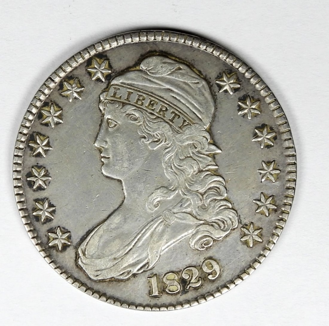 1829 CAPPED BUST HALF DOLLAR: 1829 CAPPED BUST HALF DOLLAR