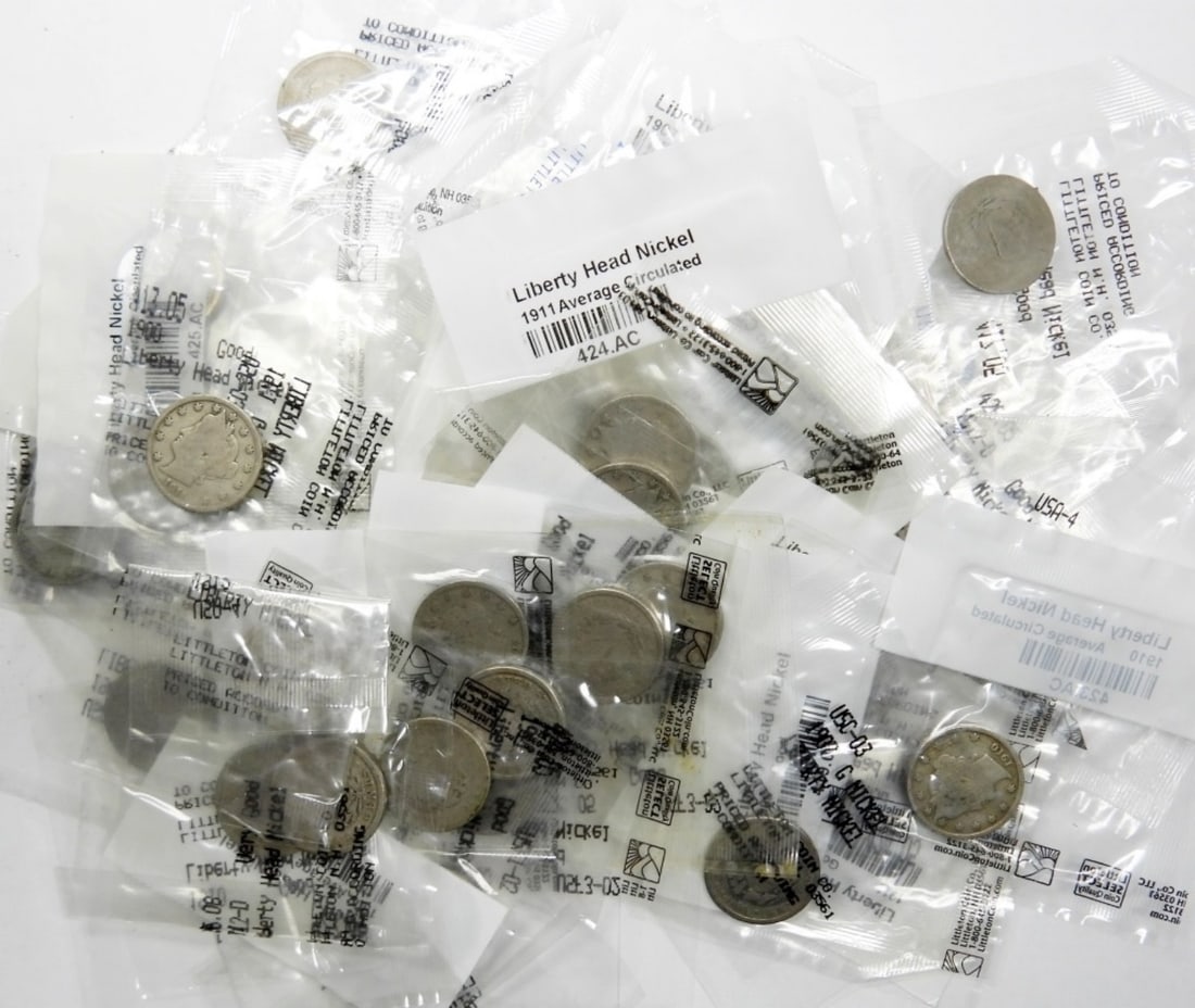(57) LIBERTY "V" NICKEL in LITTLETON PKS: AVG CIRC
