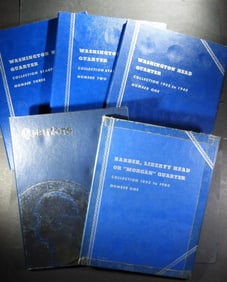 (5) USED, EMPTY WHITMAN QUARTER ALBUMS