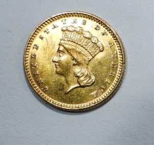 1878 OPEN 3 $1 INDIAN PRINCESS HEAD GOLD