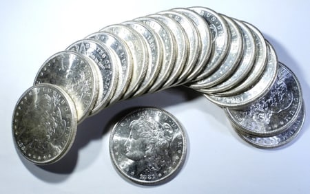 1881-S MORGAN DOLLAR ROLL - UNC !